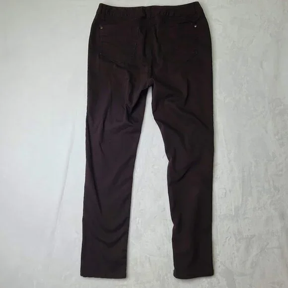 One 5 One Womens Size 12 Authentic Denim Brown Stretch Pants - Picture 6 of 12